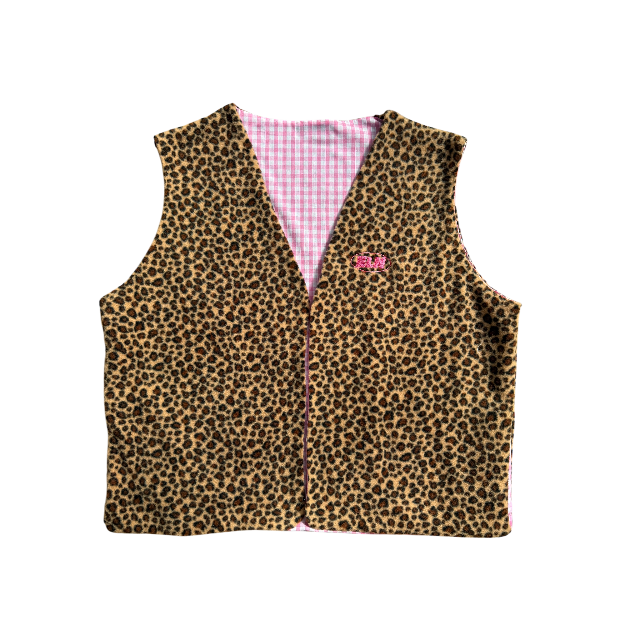 Cheetah Gingham Gilet