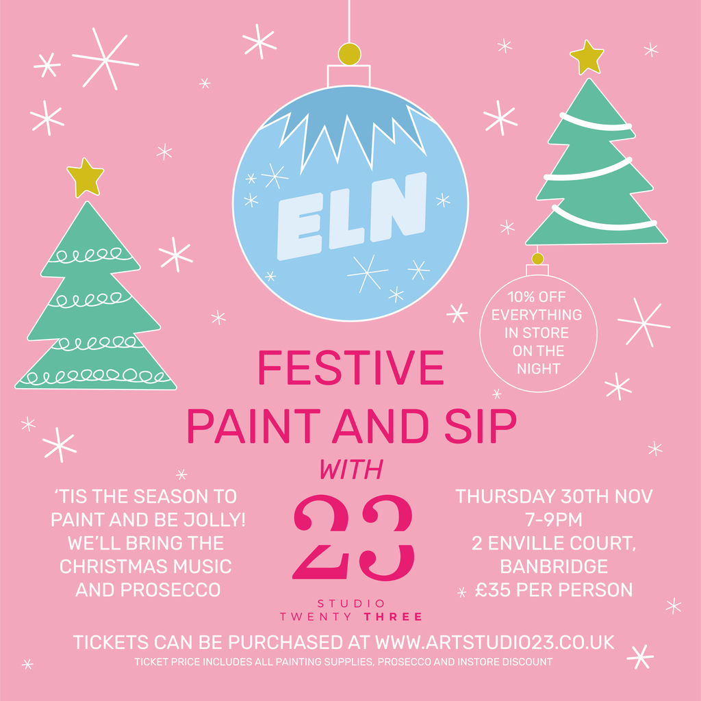 FESTIVE PAINT AND SIP WITH STUDIO 23